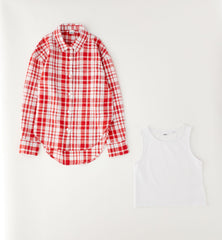 set camicia + canotta ragazza