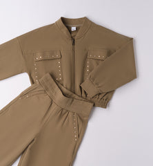 completo ragazza verde militare