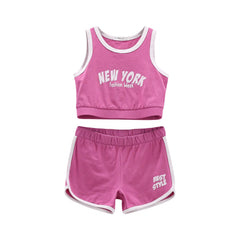 completo bambina/ragazza top e shorts