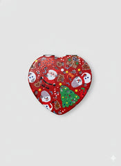 specchietto natalizio doppio a cuore