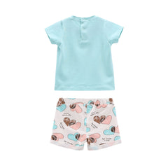 completo t-shirt e shorts bambina