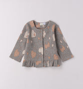 maglia aperta abbottonatura frontale clip bambina