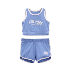 completo bambina/ragazza top e shorts