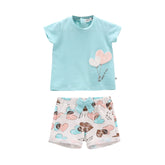 completo t-shirt e shorts bambina