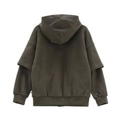 maglia c/capp. z/lunga jersone lavato ragazzo