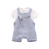 completo salopette corta bambino