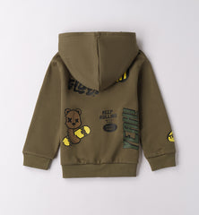 felpa con cappuccio e zip bambino
