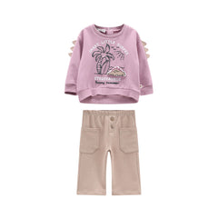 completo felpa e pantaloni bambina