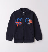 felpa manica lunga con zip neonato/ragazzo