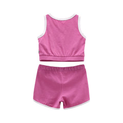 completo bambina/ragazza top e shorts