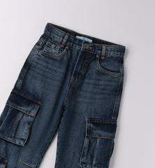 pantalone cargo ragazzo denim