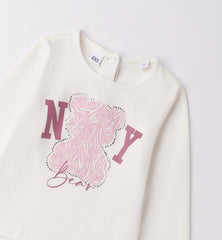 maglia girocollo manica lunga bambina