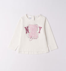 maglia girocollo manica lunga bambina