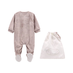 tutina c/piede ciniglia bamboo neonato