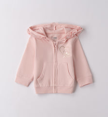 felpa aperta con zip bambina