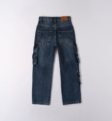 pantalone cargo ragazzo denim
