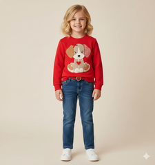 jeans denim + cintura bambina