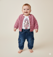 pantaloni cargo bambina