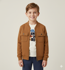 felpa con zip bambino