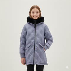 giubbotto imbottito foderato pile ragazza