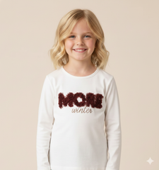 maglia girocollo manica lunga ragazza