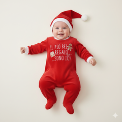 tutina neonato unisex natalizia + cappellino