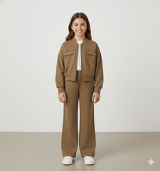 completo ragazza verde militare