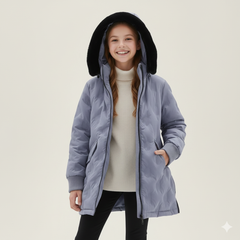 giubbotto imbottito foderato pile ragazza