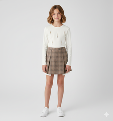 maglia girocollo manica lunga ragazza