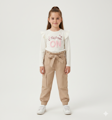 pantaloni cargo bambina