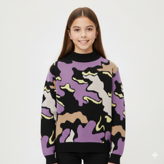 maglione girocollo ragazza