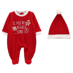 tutina neonato unisex natalizia + cappellino