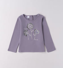 maglia girocollo manica lunga bambina