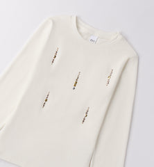 maglia girocollo manica lunga ragazza