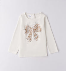maglia girocollo manica lunga neonata/bambina