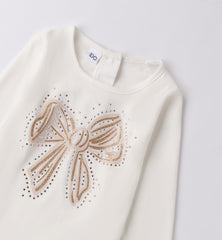 maglia girocollo manica lunga neonata/bambina
