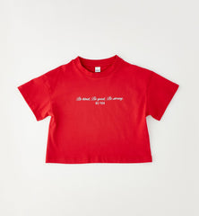 t-shirt crop ragazza