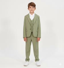completo elegante bambino verde salvia