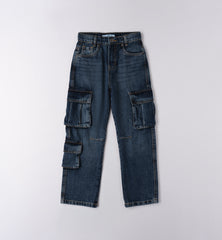 pantalone cargo ragazzo denim