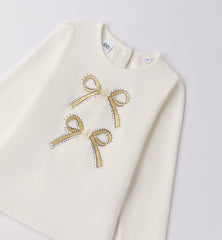maglia girocollo manica lunga bambina