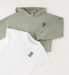 set felpa + t-shirt ragazza