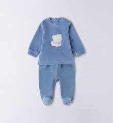 tutina 2 pezzi con piede neonato