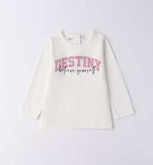 maglia manica lunga girocollo bambina