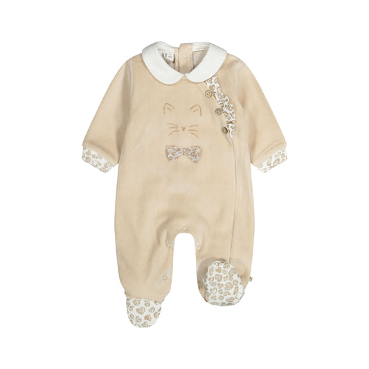 tutina c/piede ciniglia soft neonata