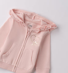 felpa aperta con zip bambina