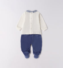 tutina 2 pezzi con piede neonato