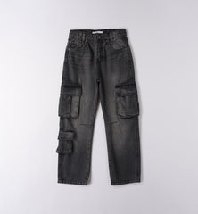 pantalone cargo ragazzo denim