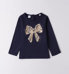 maglia girocollo manica lunga neonata/bambina