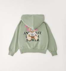 felpa con zip ragazza