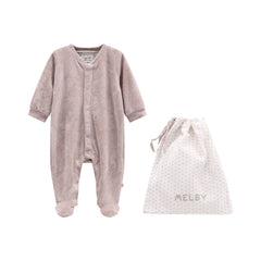 tutina c/piede ciniglia bamboo neonato